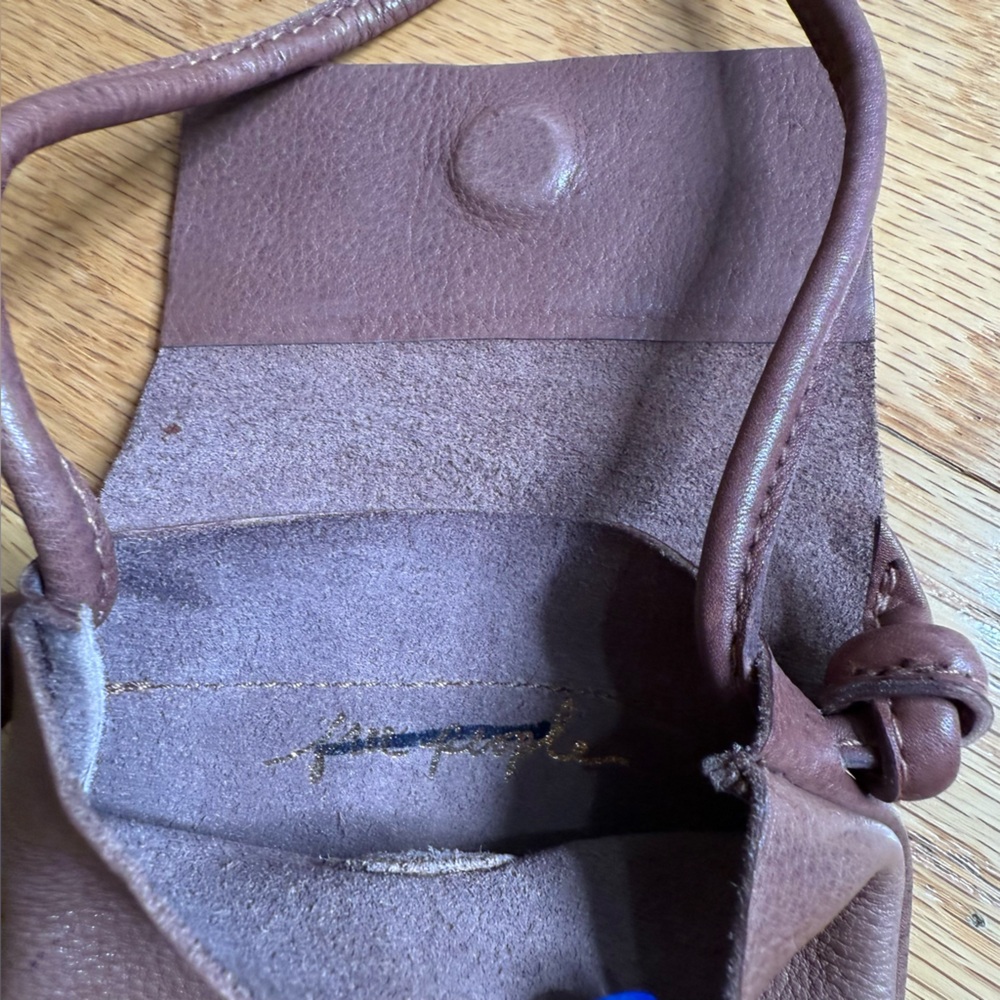 NEW Free People Let’s Dance Phone Crossbody Purse in Brown - Picture 4 of 5